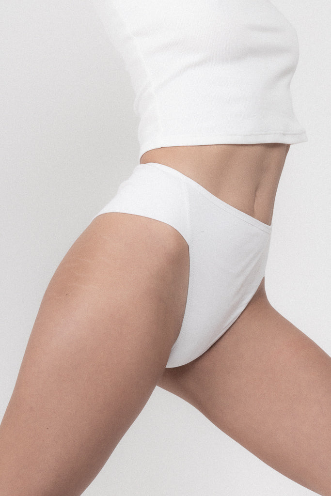 High-Rise French Brief - White (IS) – RACHEL MILLS