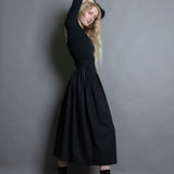 L/S Office Maxi Dress - Black (PO)