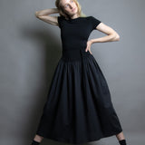 Mini Tee Maxi Dress - Black (PO)