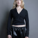 Sara Long Sleeved Top - Black Organic (PO)