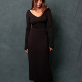 Patricia Backless Maxi Dress - Black (PO)