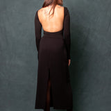 Patricia Backless Maxi Dress - Black (PO)