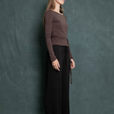 Long Sleeved Baby Tee - Cocoa (PO)