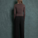 Long Sleeved Baby Tee - Cocoa (PO)