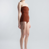 Tube One-piece Swimsuit - Burnt Ochre (PO)