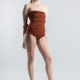 Tube One-piece Swimsuit - Burnt Ochre (PO)