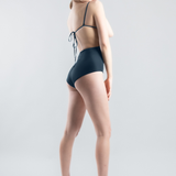 Jill Twist One-piece Swimsuit - Gunmetal (PO)