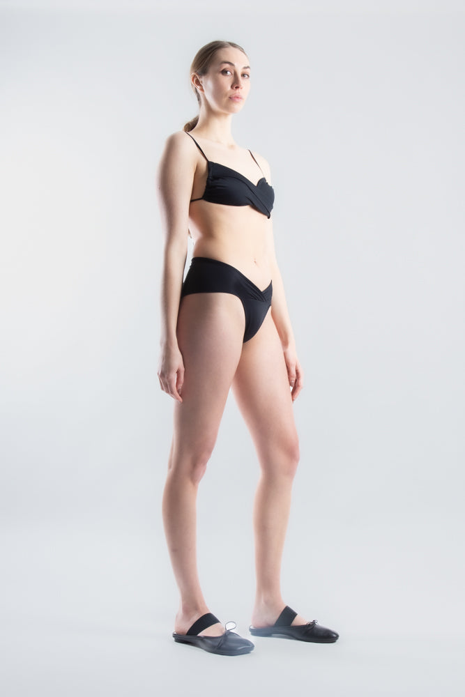 Jill Twist Swim Top - Black (PO)