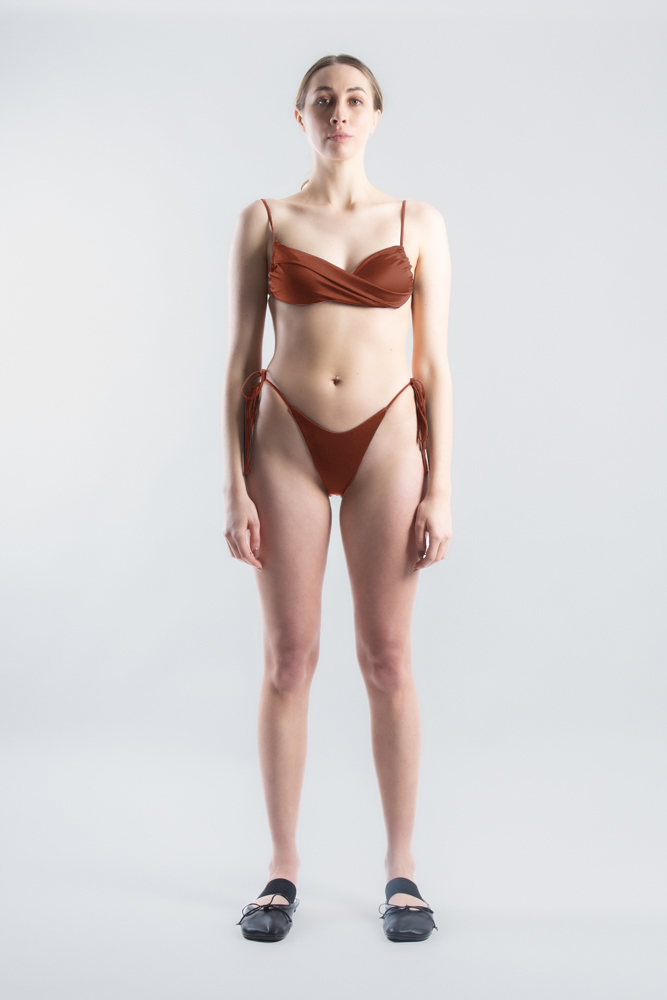 Jill Twist Swim Top - Burnt Ochre (PO)