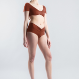 Mini Geraldine Swim Top - Burnt Ochre (PO)