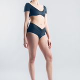 Mini Geraldine Swim Top - Gunmetal (PO)