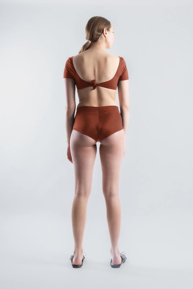 Rouched LL Full Swim Brief - Burnt Ochre (PO)