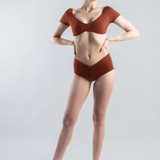 Mini Geraldine Swim Top - Burnt Ochre (PO)