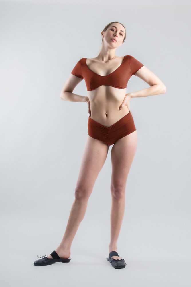 Mini Geraldine Swim Top - Burnt Ochre (PO)