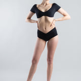 Mini Geraldine Swim Top - Black (PO)