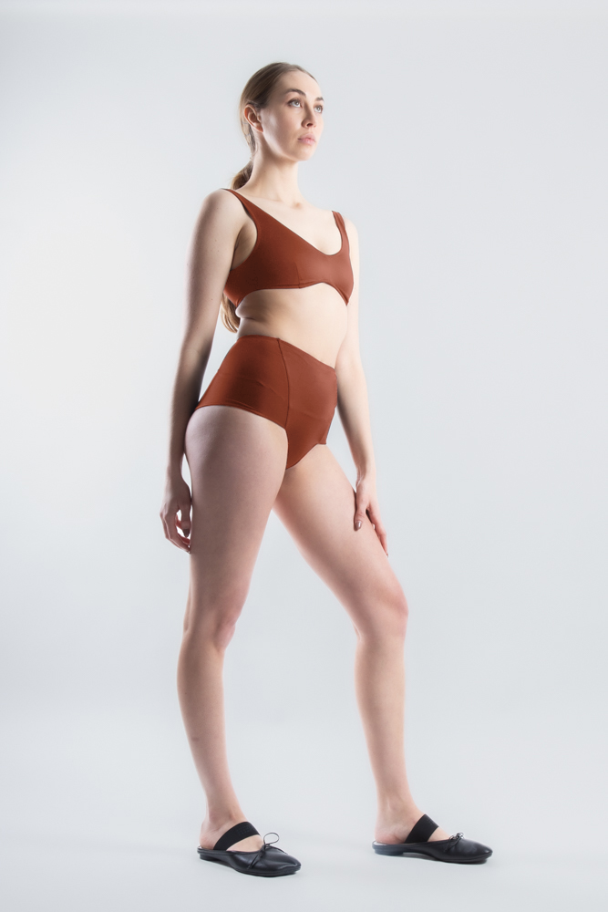 Sports Swim Top - Burnt Ochre (PO)