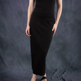 Mini Oval Maxi Dress - Black (PO)