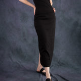 Mini Oval Maxi Dress - Black (PO)