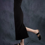 Mini Oval Maxi Dress - Black (PO)