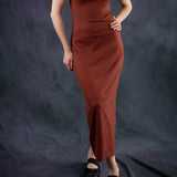 Mini Oval Maxi Dress - Burnt Ochre (PO)