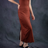 Mini Oval Maxi Dress - Burnt Ochre (PO)