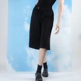 Easy 3/4 Short - Black Crepe (PO)