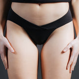 Easy Mid French Brief - Black organic stretch cotton (IS)