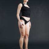 Easy Mid French Brief - Black organic stretch cotton (IS)
