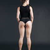 Easy Mid French Brief - Black organic stretch cotton (IS)