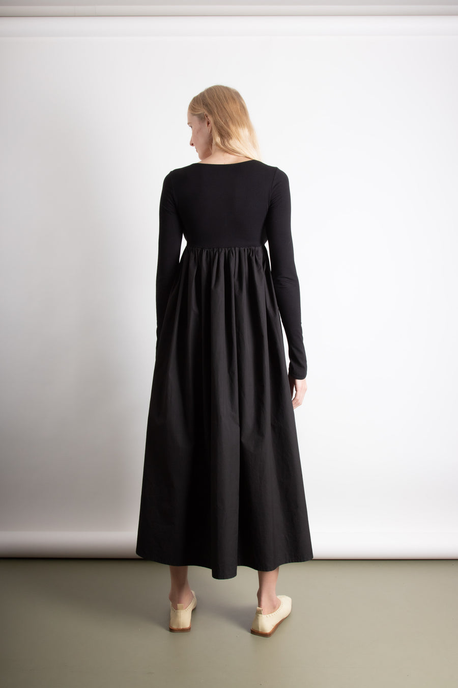 L/S Tri Maxi Dress - Black (PO)