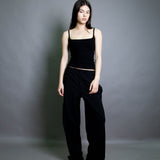 Jack Cami - Black Ribbed Viscose (PO)