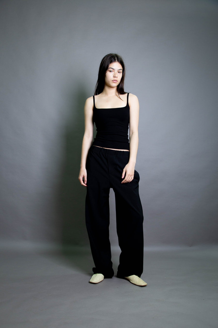 Jack Cami - Black Ribbed Viscose (PO)