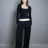 Duo Trouser - Black Stretch Wool (PO)