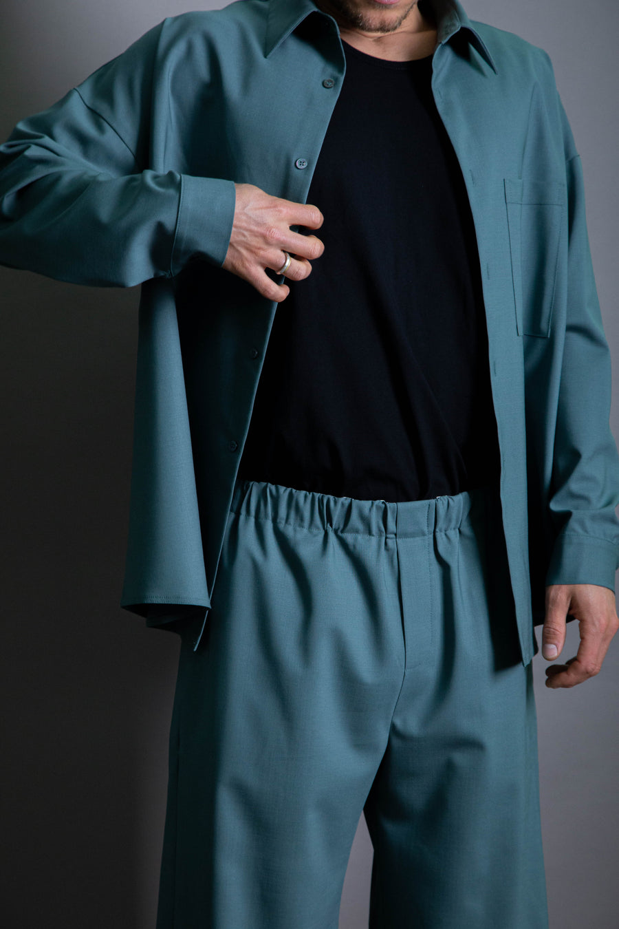 Duo Trouser - Aqua Stretch Wool (PO)