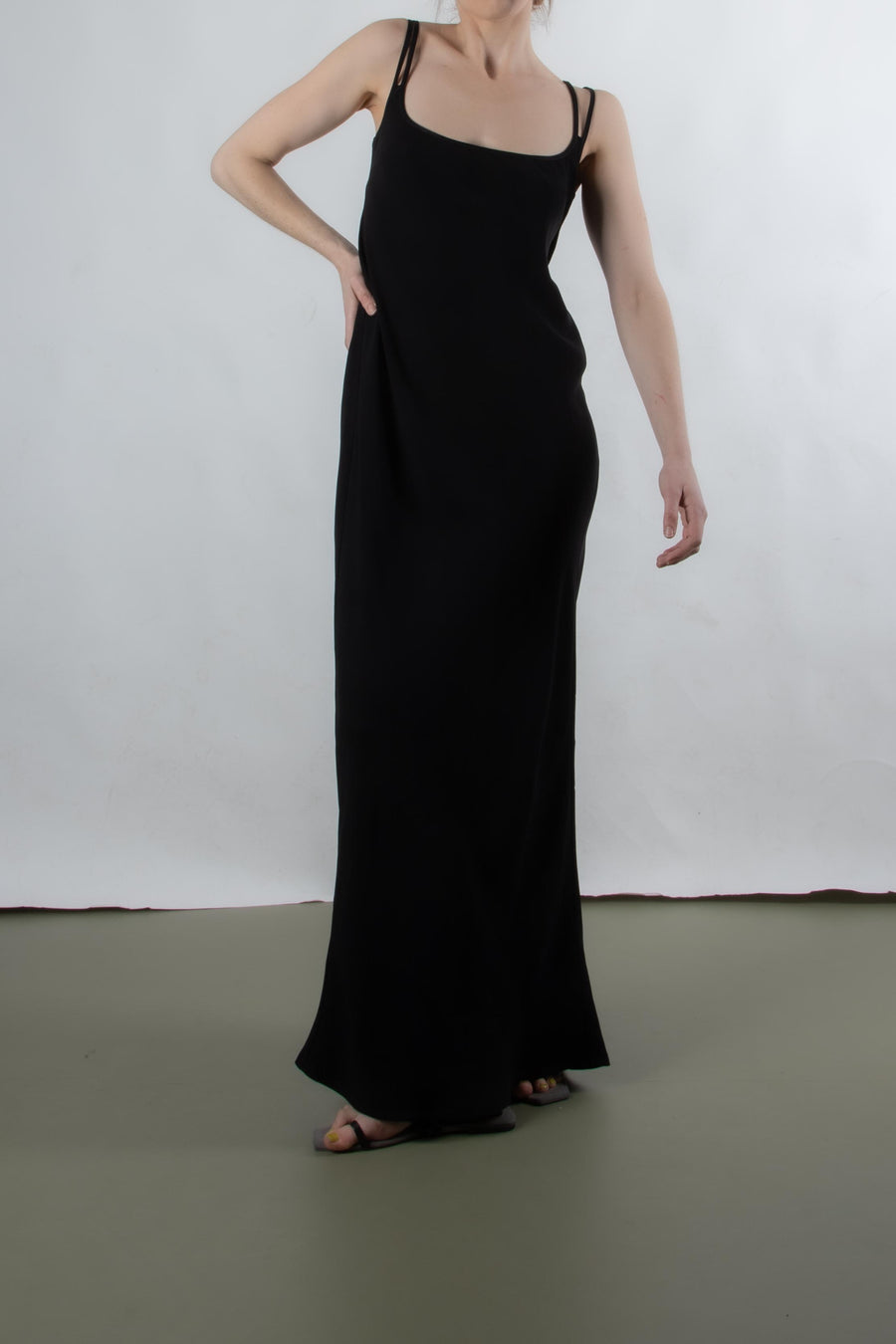 Sara Bias Dress - Black (PO)