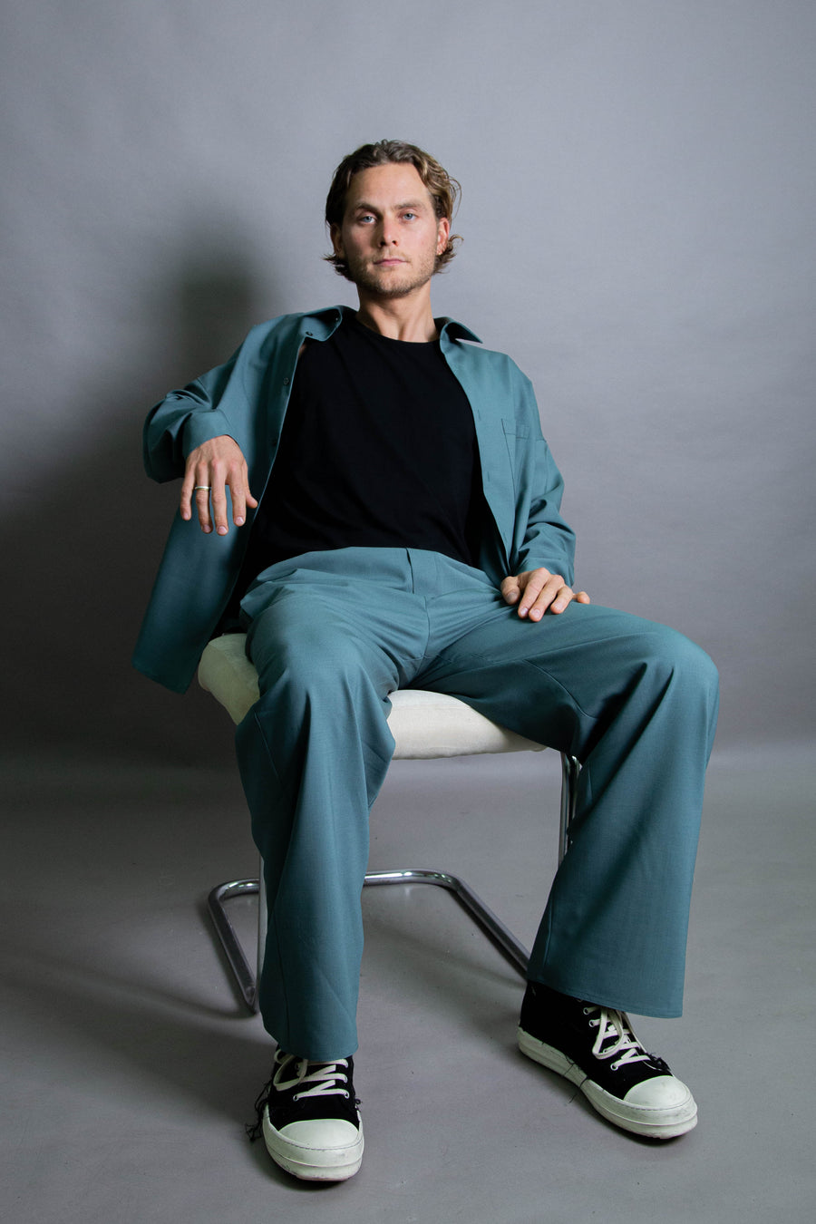 Duo Trouser - Aqua Stretch Wool (PO)