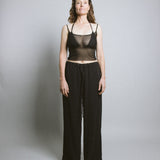 Silk Mesh Cami - Black (PO)