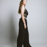 Silk Mesh Cami - Black (PO)