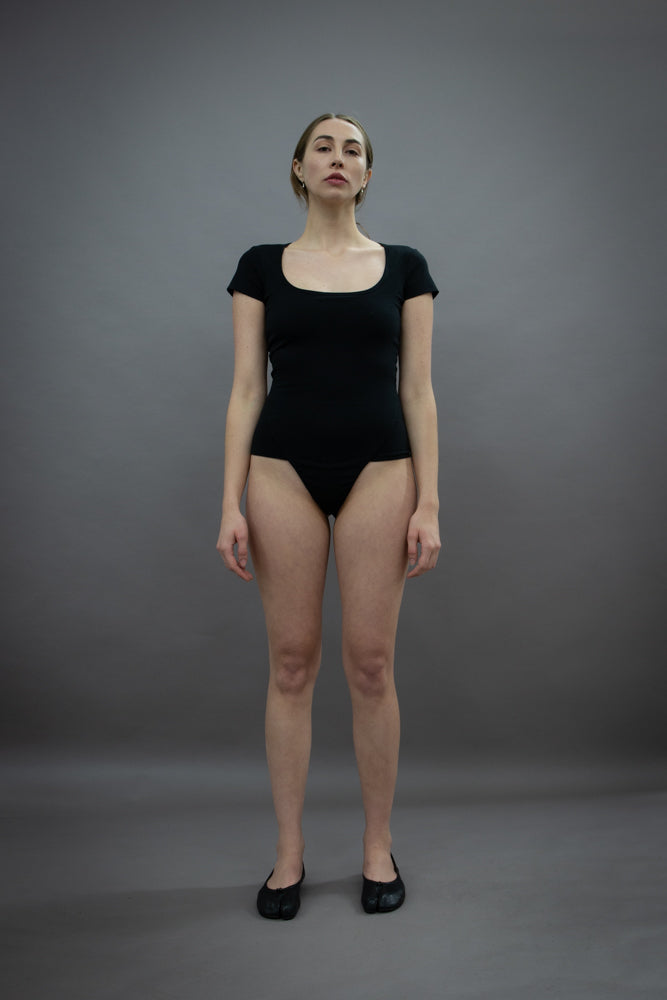 23 Bodysuit - Organic cotton stretch - Black (PO)