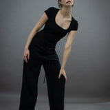 23 Bodysuit - Organic cotton stretch - Black (PO)