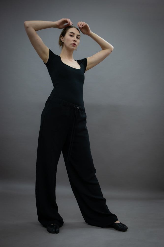 23 Bodysuit - Organic cotton stretch - Black (PO)