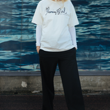 Premium Girl Overized Tee - Uni Tee Off-White Organic (PO) - Limited Release