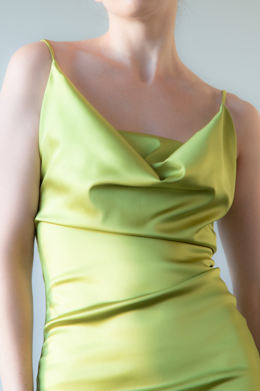 Jillian Maxi Dress - Sour Apple Satin (PO)