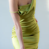 Jillian Maxi Dress - Sour Apple Satin (PO)
