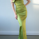 Jillian Maxi Dress - Sour Apple Satin (PO)