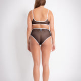 Mesh Full Brief - White on Black (PO)