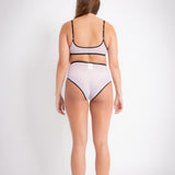 Alberta Bralette - Black on White (PO)