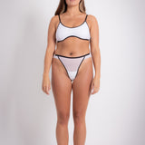 Mesh Mid G Brief - Black on White (PO)