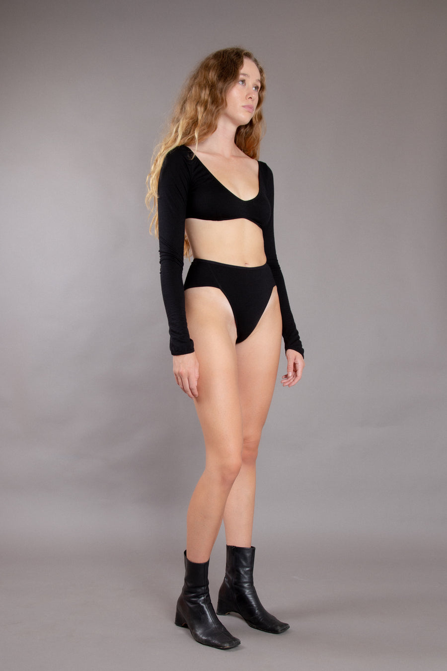 Lulus Lulu's  Ravalli Black Lace Ribbed Long Sleeve Bodysuit - $35 - From  Rachel